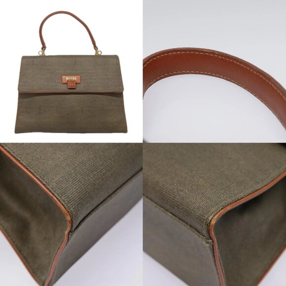 FENDI Hand Bag PVC 2way Gold Brown Auth 94029 - Picture 15 of 15